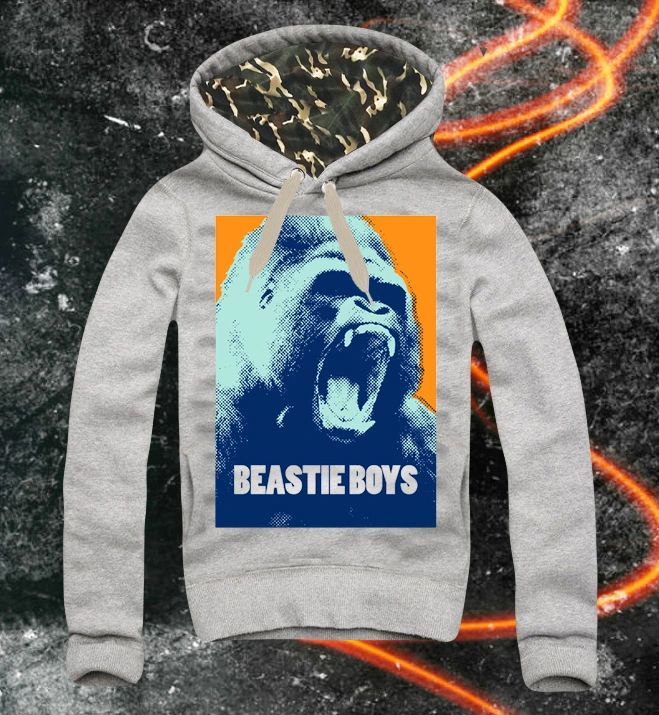 E1SYNDICATE HOODIE SWEATSHIRT BEASTIE BOYS GREY CAMO 4084 | E1SYNDICATE ...